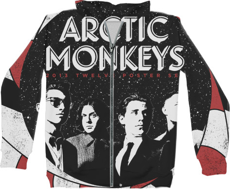 Kids' Zip-through Hoodie 3D - Arctic monkeys 1 - Mfest