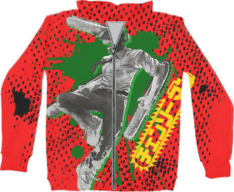 Kids' Zip-through Hoodie 3D - Chainsaw Man - Mfest