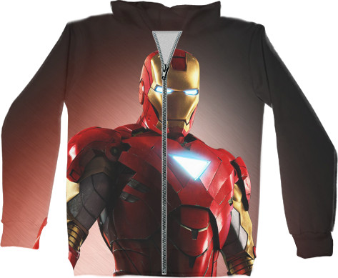 Kids' Zip-through Hoodie 3D - Iron-Man-7 - Mfest