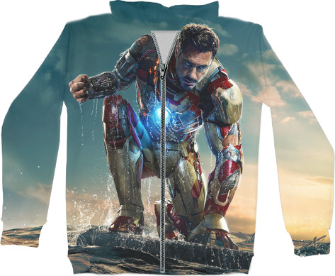 Kids' Zip-through Hoodie 3D - Iron-Man-3 - Mfest