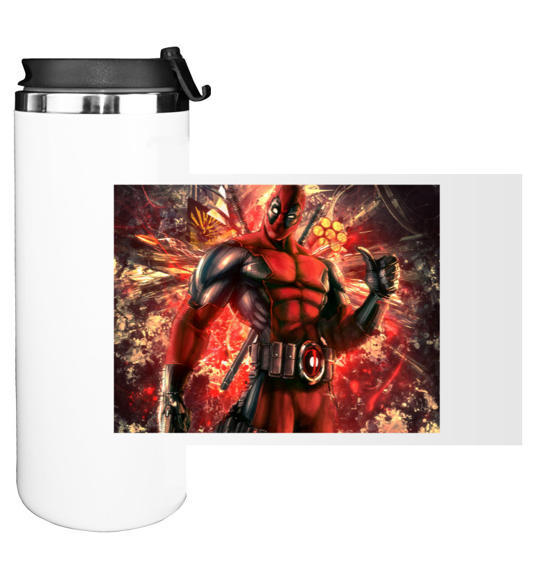 Water Bottle on Tumbler - DeadPool-5 - Mfest