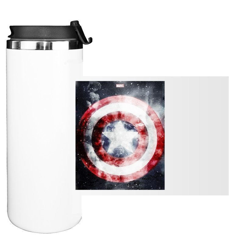 Water Bottle on Tumbler - Captain-America-6 - Mfest