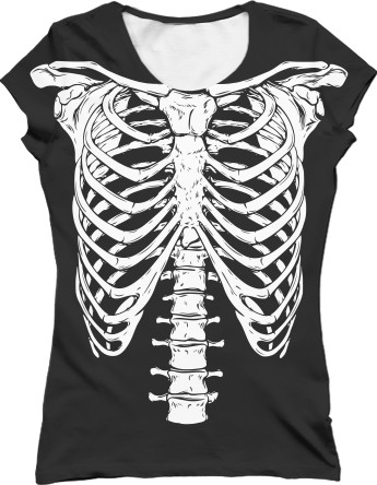 Women's T-Shirt 3D - Skeleton full - Mfest