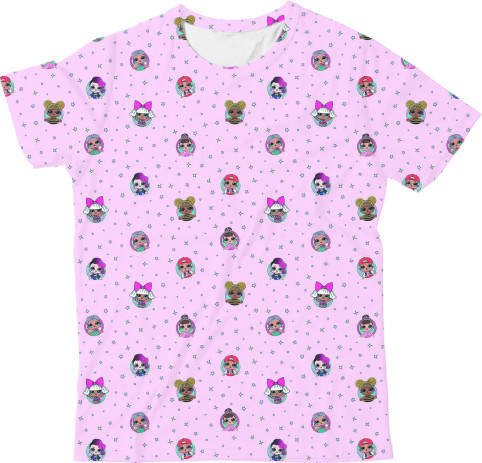 Kids' T-Shirt 3D - lol doll pattern - Mfest