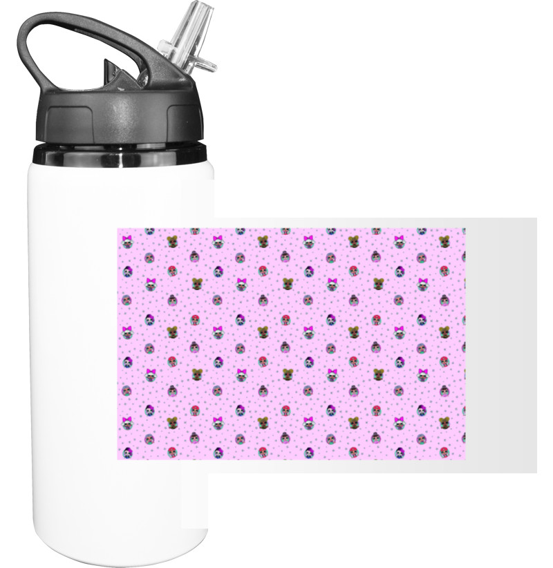 Sport Water Bottle - lol doll pattern - Mfest