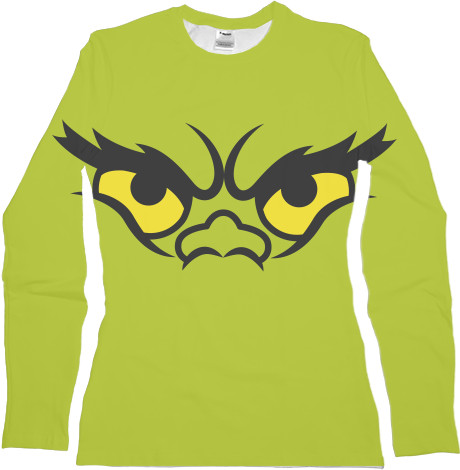 Women's Longsleeve Shirt 3D - Face of Grinch - Mfest