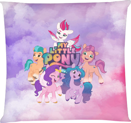 Square Throw Pillow - My little pony 2 - Mfest