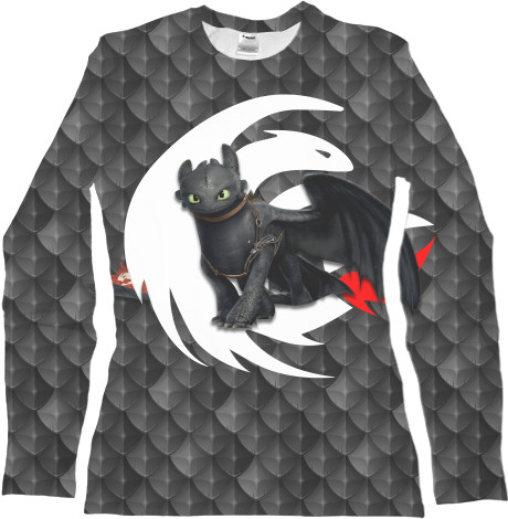 Women's Longsleeve Shirt 3D - Toothless 4 - Mfest