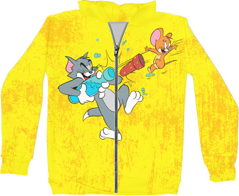 Tom and Jerry / Том и Джерри - Kids' Zip-through Hoodie 3D - Tom and Jerry - Mfest