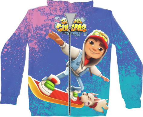 Kids' Zip-through Hoodie 3D - SUBWAY SURFERS 2 - Mfest