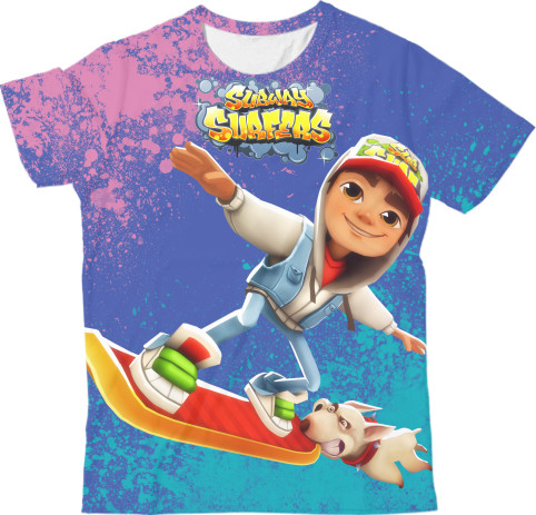 Kids' T-Shirt 3D - SUBWAY SURFERS 2 - Mfest