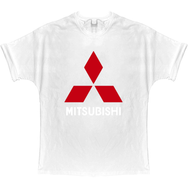 Футболка Оверсайз - Mitsubishi Logo White - Mfest