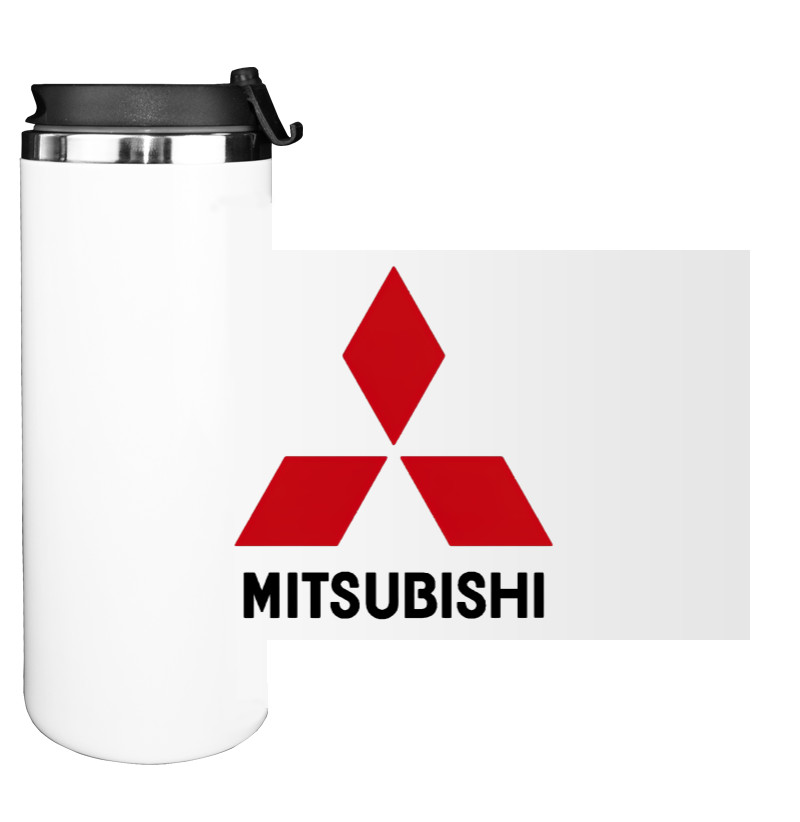 Water Bottle on Tumbler - Mitsubishi Logo Black - Mfest