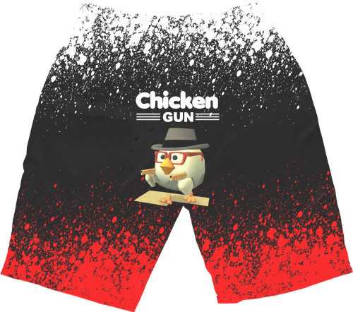 Men's Shorts 3D - Chicken Gun 11 - Mfest