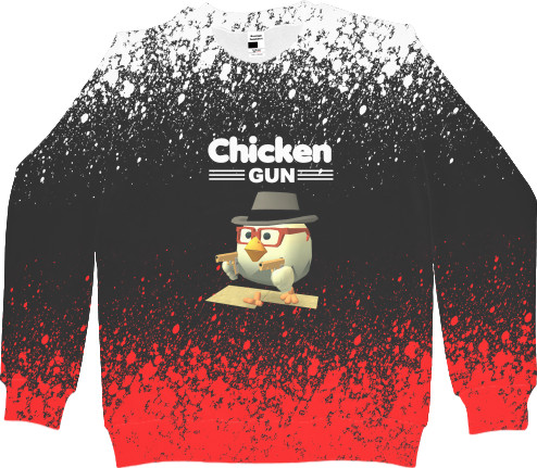 Men's Sweatshirt 3D - Chicken Gun 11 - Mfest