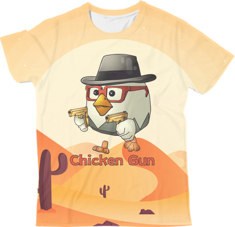 Man's T-shirt 3D -  Chicken Gun 12 - Mfest