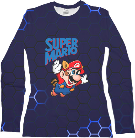 Women's Longsleeve Shirt 3D - Mario - Mfest