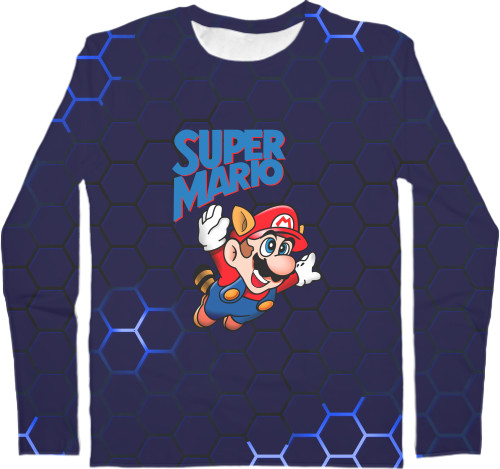 Men's Longsleeve Shirt 3D - Mario - Mfest