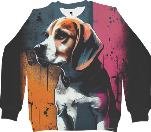 Women's Sweatshirt 3D - Beagle 2 - Mfest