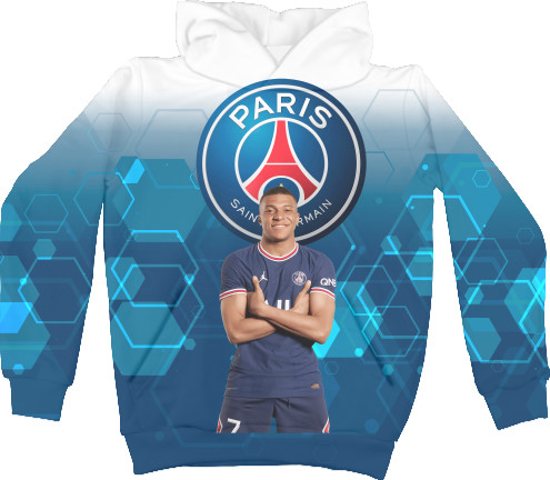 Kids' Hoodie 3D - Kilian Mbappé - Mfest