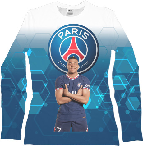 Women's Longsleeve Shirt 3D - Kilian Mbappé - Mfest