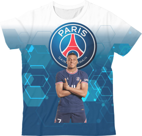 Kids' T-Shirt 3D - Kilian Mbappé - Mfest