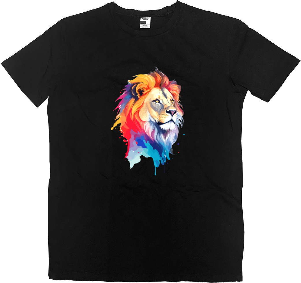 Футболка Преміум Дитяча - Colorful art illustration - lion head - Mfest