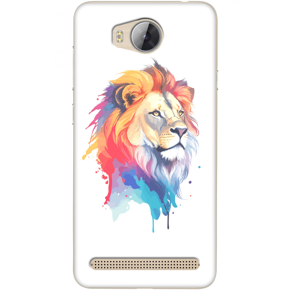 Colorful art illustration - lion head