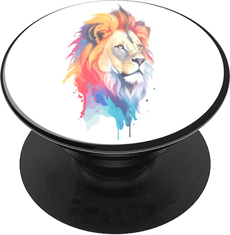 PopSocket Підставка для Телефону - Colorful art illustration - lion head - Mfest