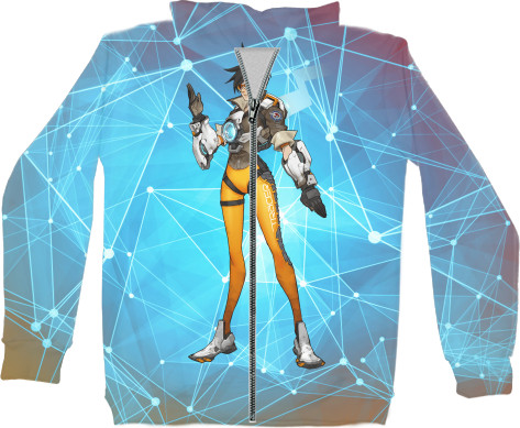 Kids' Zip-through Hoodie 3D - Tracer Overwatch - Mfest