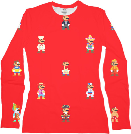 Women's Longsleeve Shirt 3D - MARIO 8 - Mfest