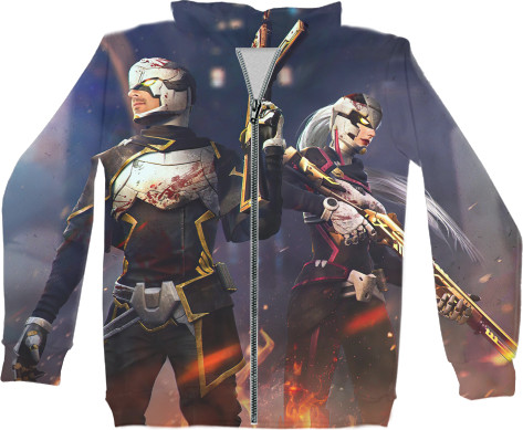 Kids' Zip-through Hoodie 3D - Garena Free Fire 1 - Mfest