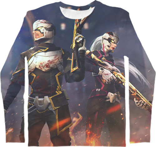 Men's Longsleeve Shirt 3D - Garena Free Fire 1 - Mfest