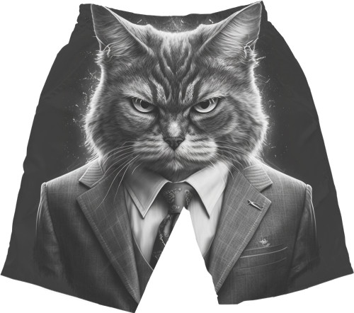 Men's Shorts 3D - cat man - Mfest