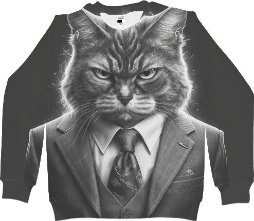 Men's Sweatshirt 3D - cat man - Mfest