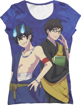 Women's T-Shirt 3D - Blue Exorcist - Mfest