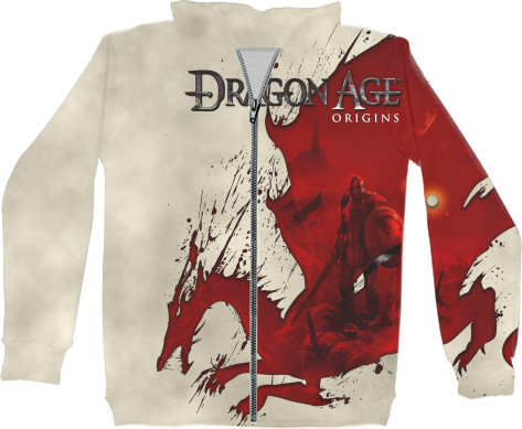 Unisex Zip-through Hoodie 3D - dragon age - Mfest