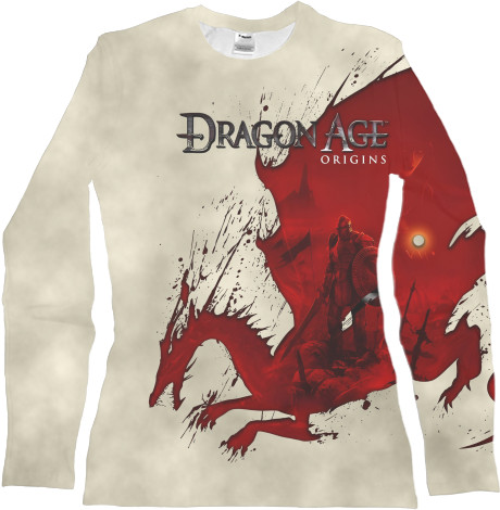 Women's Longsleeve Shirt 3D - dragon age - Mfest