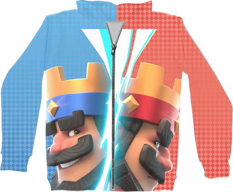 Худи на молнии 3D Детское - Clash Royale - Mfest