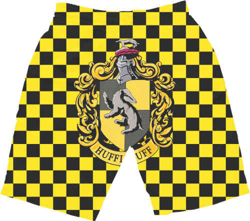 Men's Shorts 3D - Hufflepuff emblem - Mfest