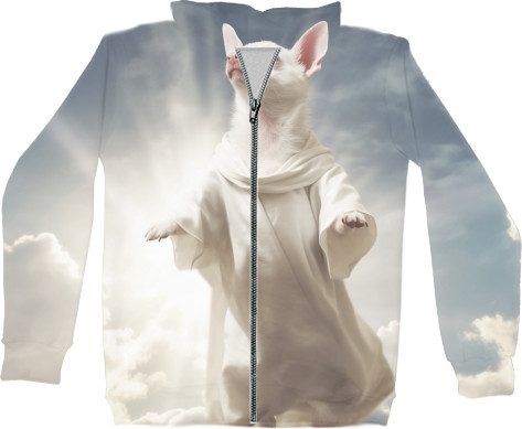 Kids' Zip-through Hoodie 3D - CHIHUAHUA 10 - Mfest