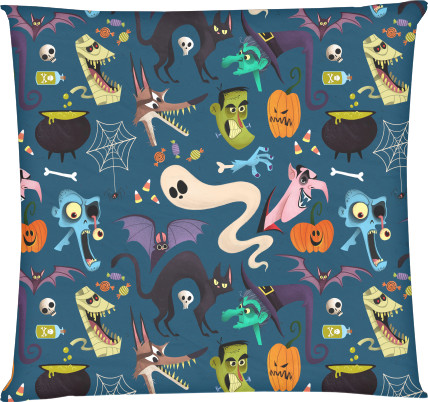 Square Throw Pillow - Halloween 12 - Mfest