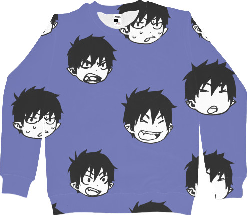 Women's Sweatshirt 3D - Blue Exorcist - Mfest