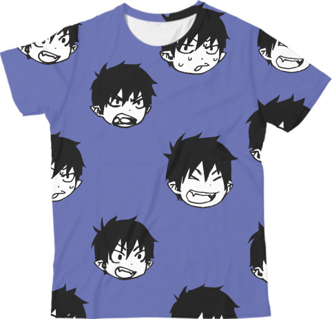 Kids' T-Shirt 3D - Blue Exorcist - Mfest