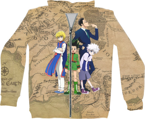 Kids' Zip-through Hoodie 3D - Hunter x Hunter 1 - Mfest