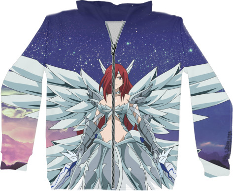 Unisex Zip-through Hoodie 3D - Erza Scarlet - Mfest