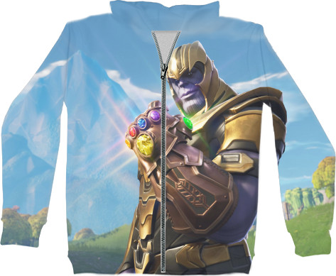 Kids' Zip-through Hoodie 3D - Thanos Fortnite - Mfest