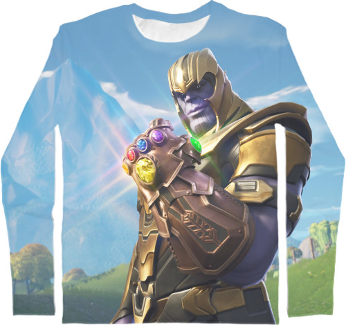 Men's Longsleeve Shirt 3D - Thanos Fortnite - Mfest