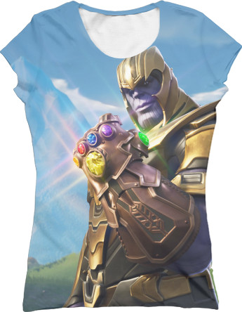 Women's T-Shirt 3D - Thanos Fortnite - Mfest