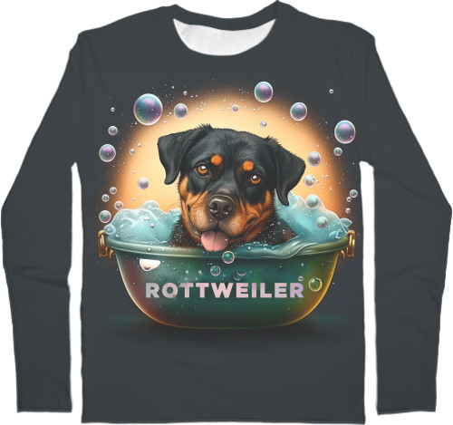 Men's Longsleeve Shirt 3D - Rottweiler 12 - Mfest